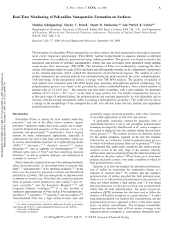 Real-time monitoring of polyaniline nanoparticle