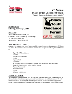 2nd Annual Black Youth Guidance Forum