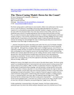 The Three-Cueing Model: Down for the Count?