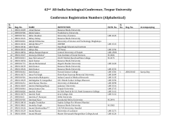 NOTIFICATIONS 42nd All-India Sociological