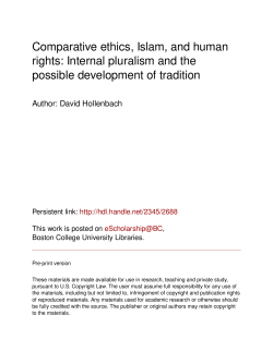 Comparative ethics, Islam, and human rights
