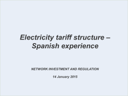 Cost-reflective distribution tariffs in Spain