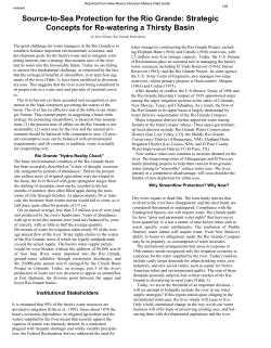 Source-to-Sea Protection for the Rio Grande