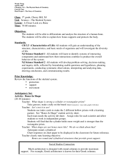 Science—The Skeletal System Lesson