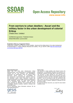 From Warriors to Urban Dwellers