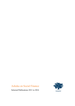 Ashoka on Social Finance