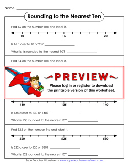 Rounding to the Nearest Ten