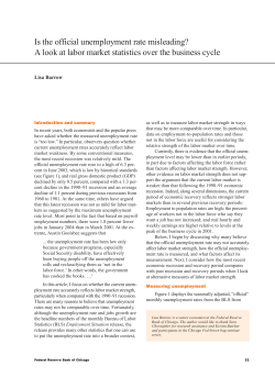 Is the official unemployment rate misleading? A look