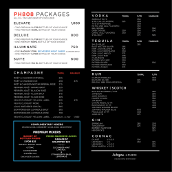 Bottle Menu - Penthouse808