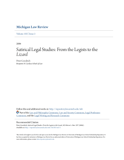 Satirical Legal Studies - University of Michigan Law School
