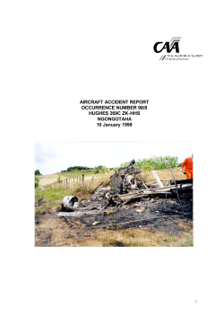 AIRCRAFT ACCIDENT REPORT OCCURRENCE NUMBER 98/8