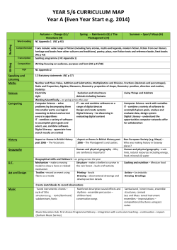 Class 3 Curriculum Map Year A