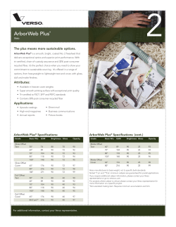 ArborWeb Plus - Verso Corporation