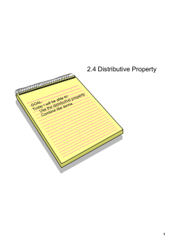 2.4 Distributive Property