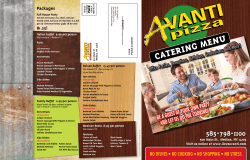 Catering Menu - Avanti Pizza