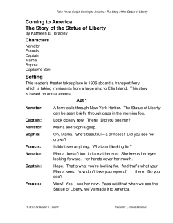 Coming to America: The Story of the Statue of Liberty Setting