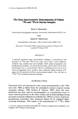 The mass spectrometric analysis of fallout 239Pu