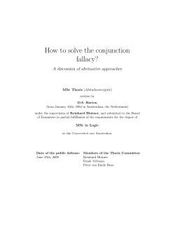 How to solve the conjunction fallacy?