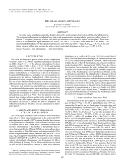 the solar argon abundance