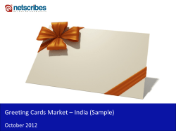 Greeting Cards Market in India 2012 - Sample