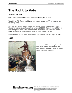 Non-Fiction "The Right to Vote"