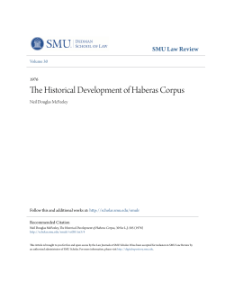 The Historical Development of Haberas Corpus