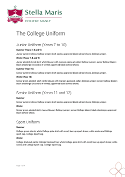 The College Uniform - Stella Maris College