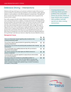 Defensive Driving &ndash; Intersections