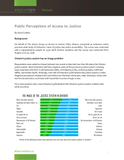 Public Perceptions of Access to Justice