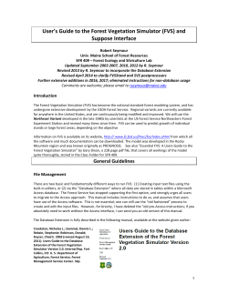 (FVS) and Suppose Interface (2017 version)