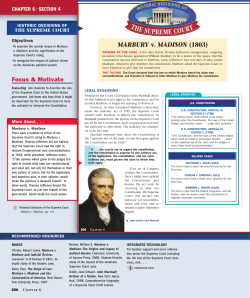 MARBURY v. MADISON