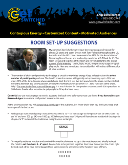 How to Set up the Room to Maximize Audience