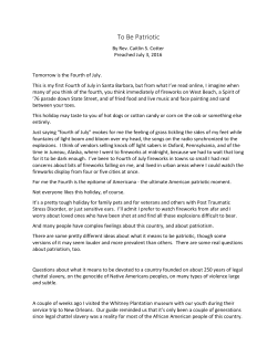 To Be Patriotic - Unitarian Society of Santa Barbara