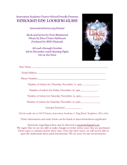 looking glass ticket order pages - Innovation Academy Charter School