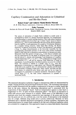 Capillary Condensation and Adsorption in Cylindrical and Slit