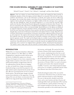 fire scars reveal variability and dynamics of eastern fire regimes