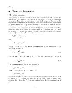 6 Numerical Integration