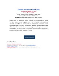Ashoka University`s Open House