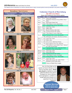 July - Harrisburg - Unitarian Church of Harrisburg