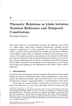 Thematic Relations as Links between Nominal Reference and