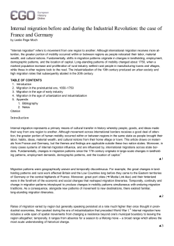 Internal migration before and during the Industrial Revolution