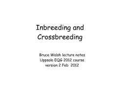 Inbreeding and Crossbreeding