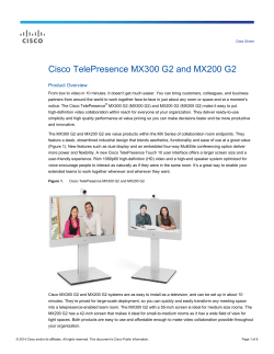 Cisco TelePresence MX300 G2 and MX200 G2 Data Sheet