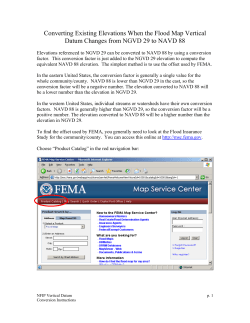 Converting Existing Elevations When the Flood Map Vertical Datum