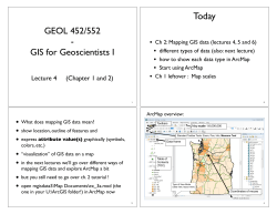 GEOL 452/552 - GIS for Geoscientists I