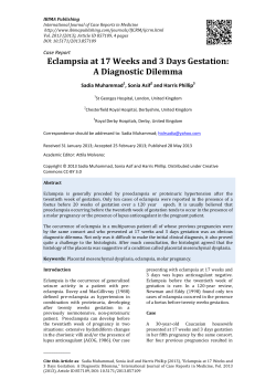 Eclampsia at 17 Weeks and 3 Days Gestation: A Diagnostic Dilemma