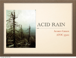 Acid Rain - Atmospheric and Oceanic Sciences