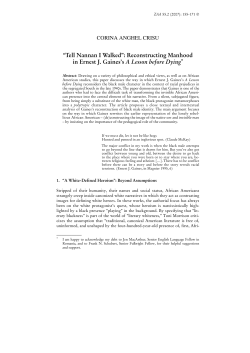 &ldquo;Tell Nannan I Walked&rdquo;: Reconstructing Manhood in Ernest J