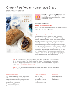 Gluten-Free, Vegan Homemade Bread