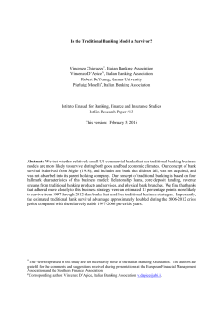 Is the Traditional Banking Model a Survivor?